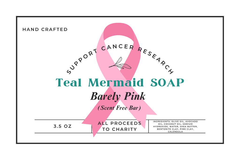 Teal Mermaid Soap (Barely Pink)